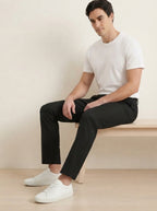 Men's Smart Casual Stretch Solid Trousers