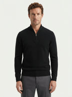 Cashmere Half-Zip Pullover Sweater