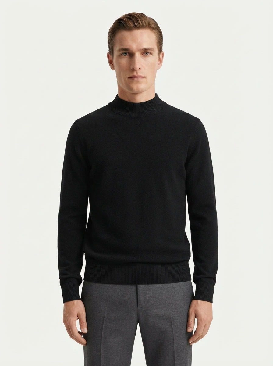 Essential Ribbed Mock Neck Sweater