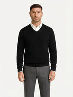 Men's Jumper Pullover V-Neck Slim Fit