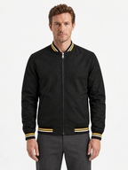 Striped Trim Varsity Jacket