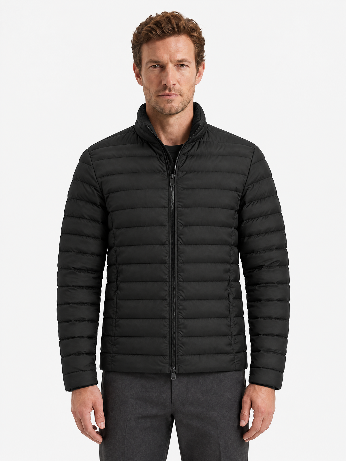 Quilted Stand Collar Puffer Jacket