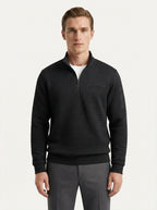 Quarter-Zip Waffle Knit Pullover