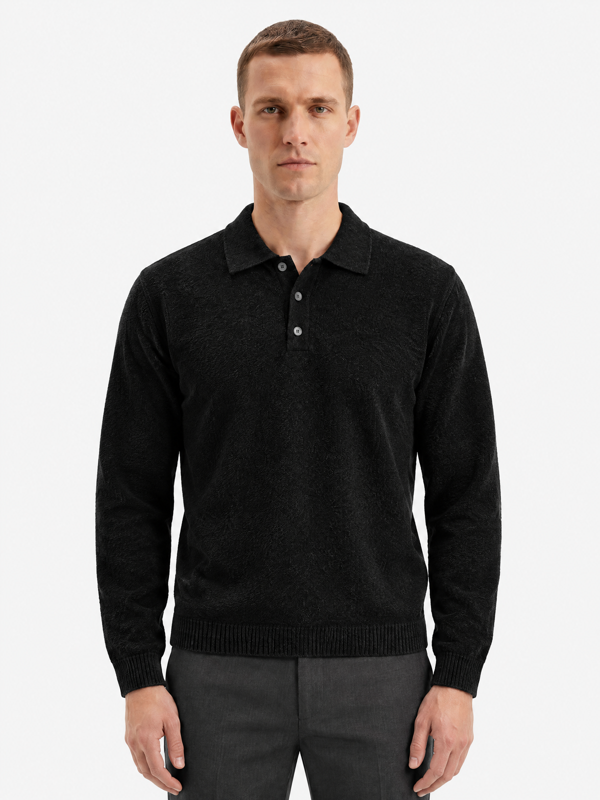 Ashford Relaxed Knit Polo Pullover