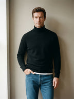 Sophisticated Wool Blend Turtleneck Sweater