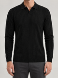 Enzo Ribbed Polo Sweater