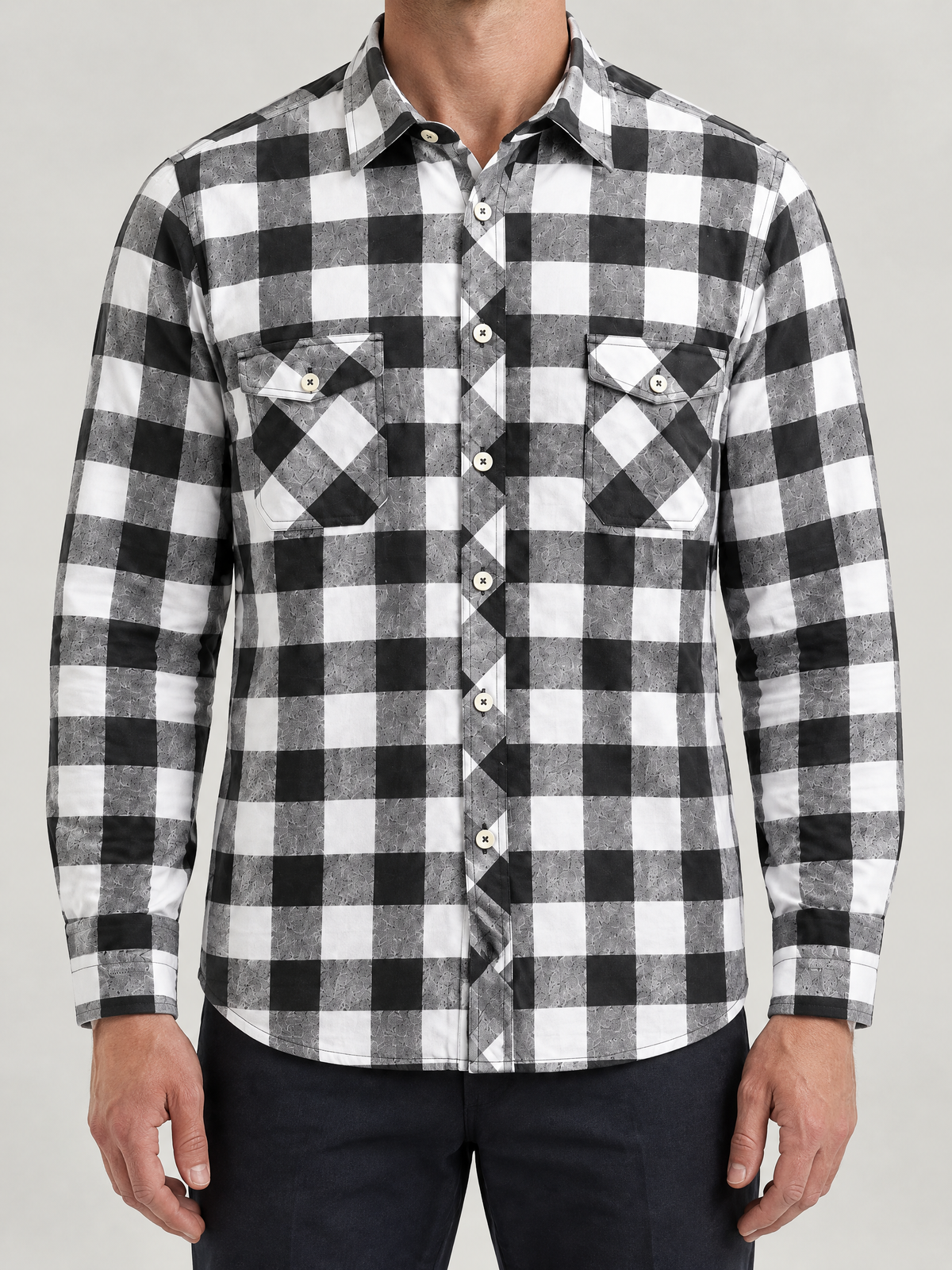 Calvin Flannel Checkered Long Sleeve Shirt