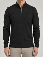 Reid Ribbed Stand Collar Quarter Zip