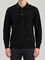 Ashford Relaxed Knit Polo Pullover