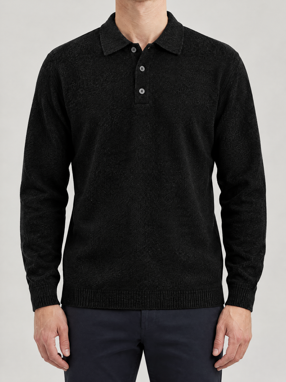 Ashford Relaxed Knit Polo Pullover
