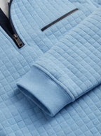 Quarter-Zip Waffle Knit Pullover