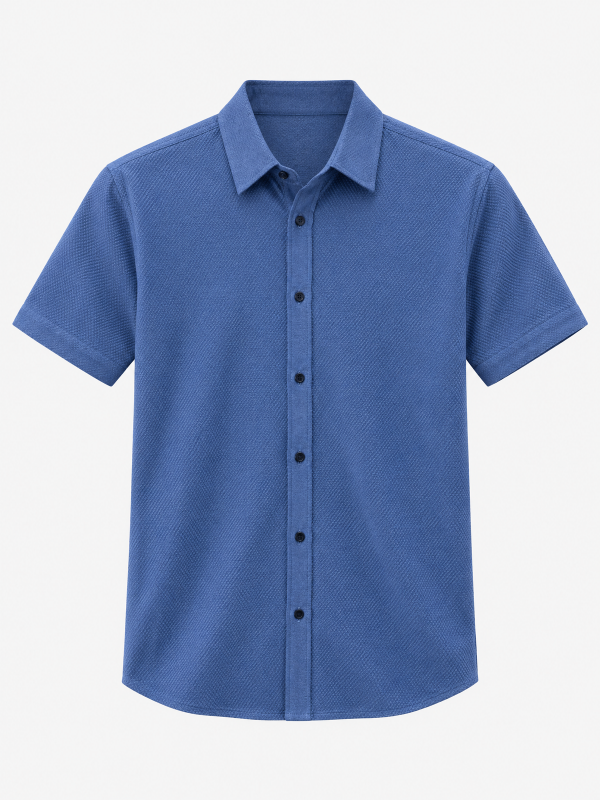 100% Organic Cotton Mesh-Stitch Button-Up Sweater Polo