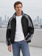 Travis Colour Block Zip-Up Jacket