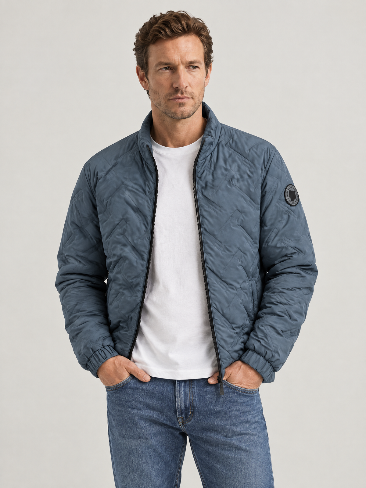 Quilted Stand Collar Jacket