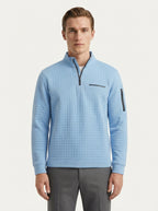 Quarter-Zip Waffle Knit Pullover