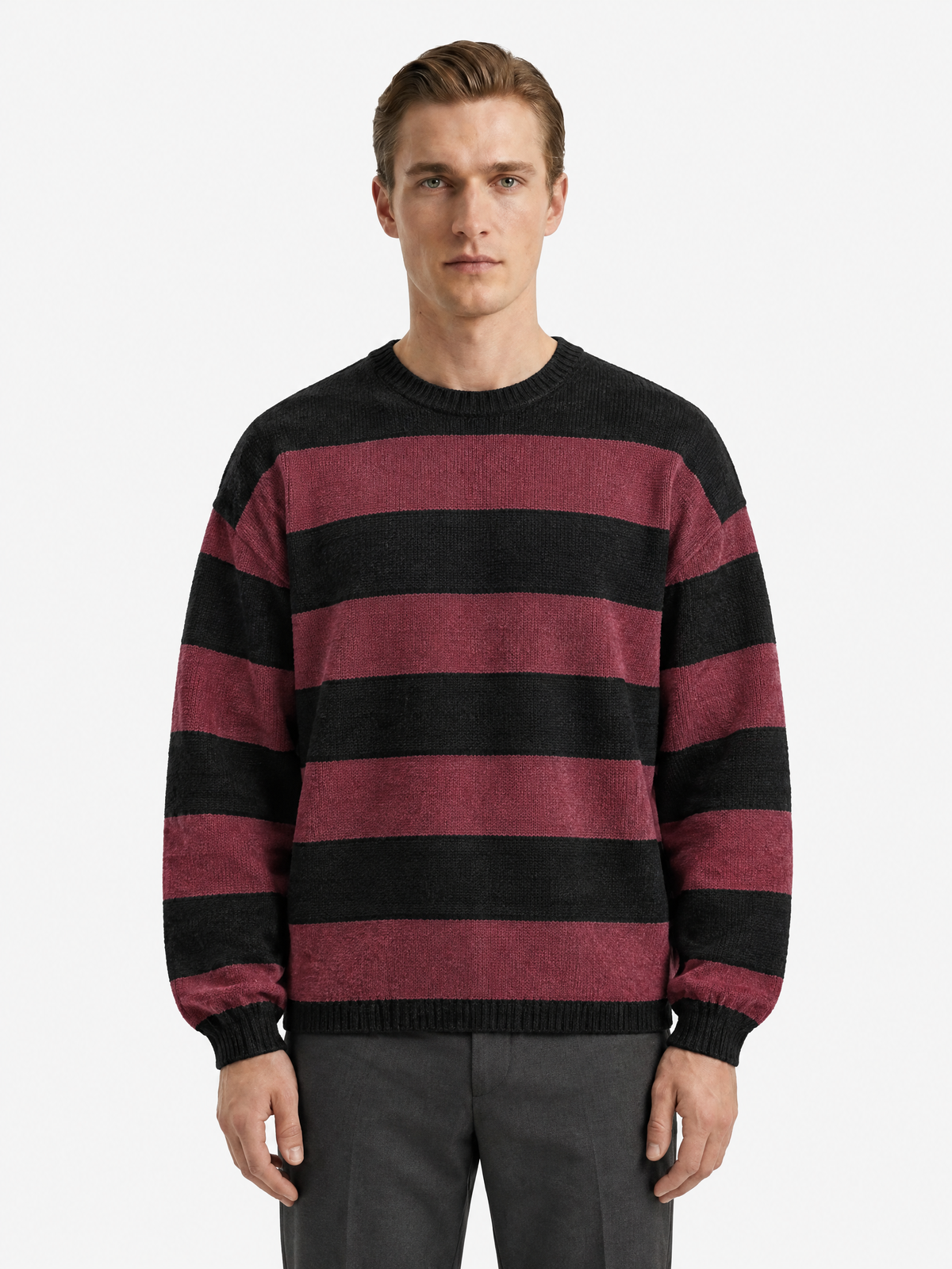 James Striped Knitted Crewneck