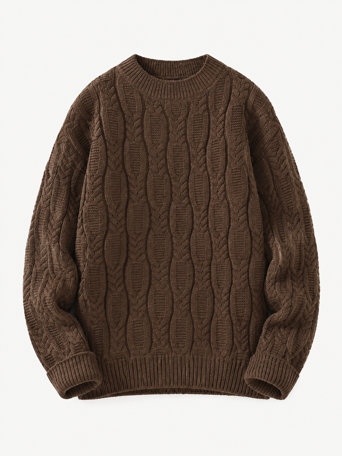 Cable Knit Crewneck Sweater