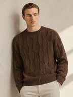 Cable Knit Crewneck Sweater
