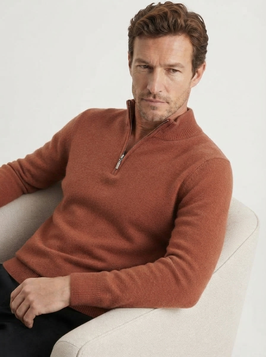 Wool Blend Half-Zip Sweater