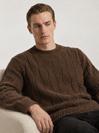 Cable Knit Crewneck Sweater