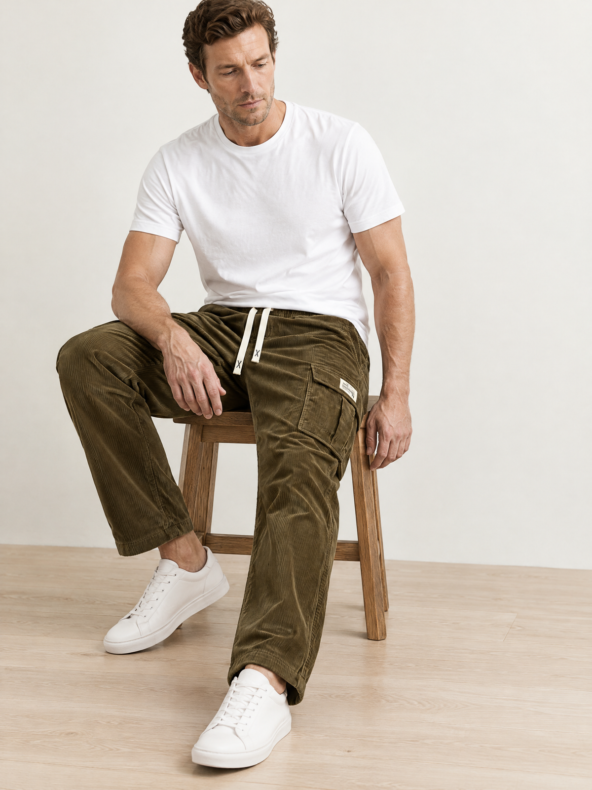 Mark Textured Cargo Trousers