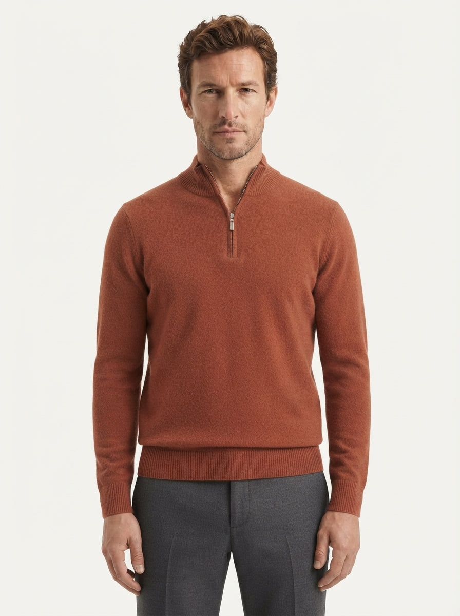 Wool Blend Half-Zip Sweater