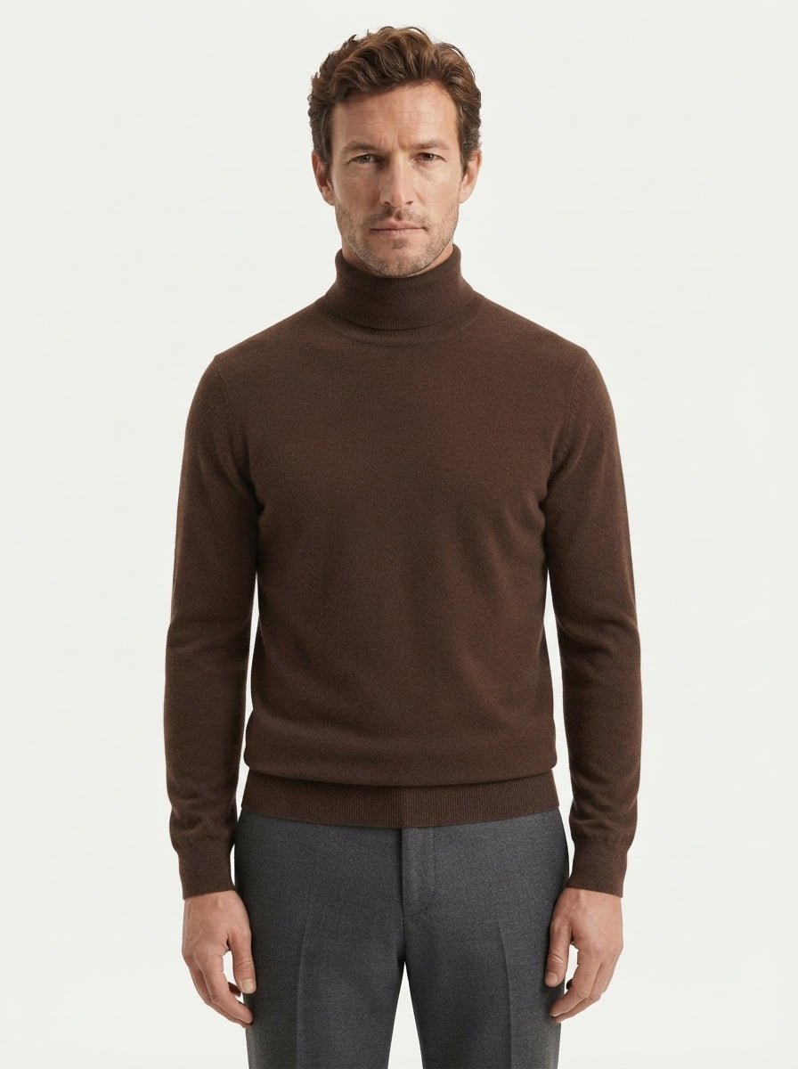 Sophisticated Wool Blend Turtleneck Sweater
