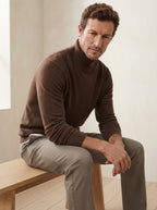 Sophisticated Wool Blend Turtleneck Sweater