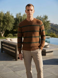 Wool Striped Crew Neck Sweater