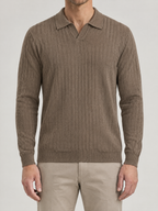 Enzo Ribbed Polo Sweater