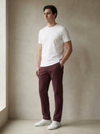 Men's Smart Casual Stretch Solid Trousers