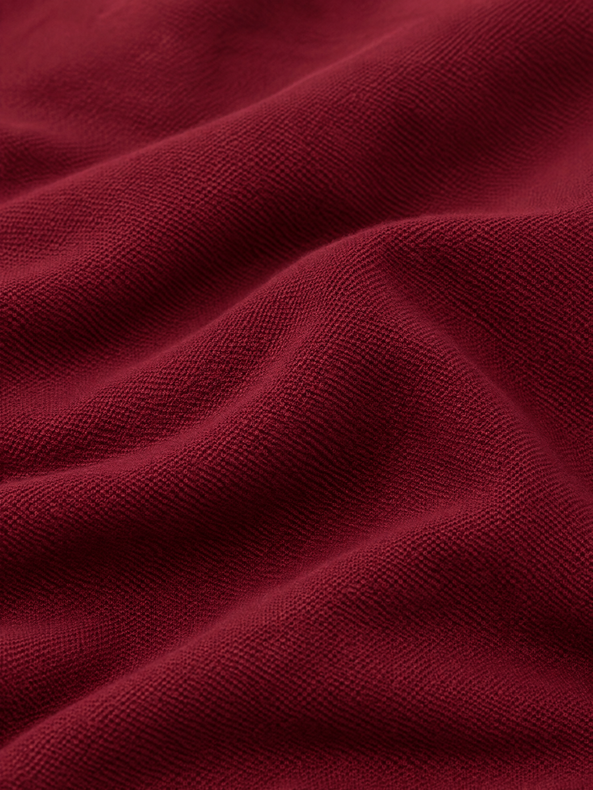 Ribbed Knit Long Sleeve Polo Shirt
