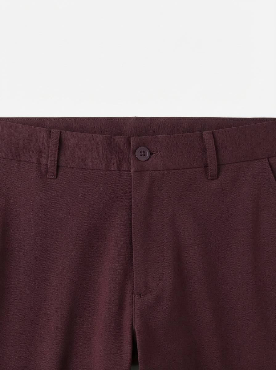 Men's Smart Casual Stretch Solid Trousers