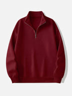 Men's Casual Polyester Half-Zip Sweatshirt