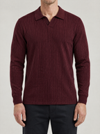 Enzo Ribbed Polo Sweater
