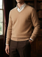 Men's Jumper Pullover V-Neck Slim Fit