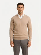 Men's Jumper Pullover V-Neck Slim Fit