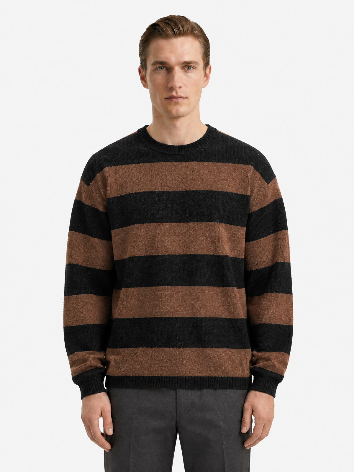 James Striped Knitted Crewneck