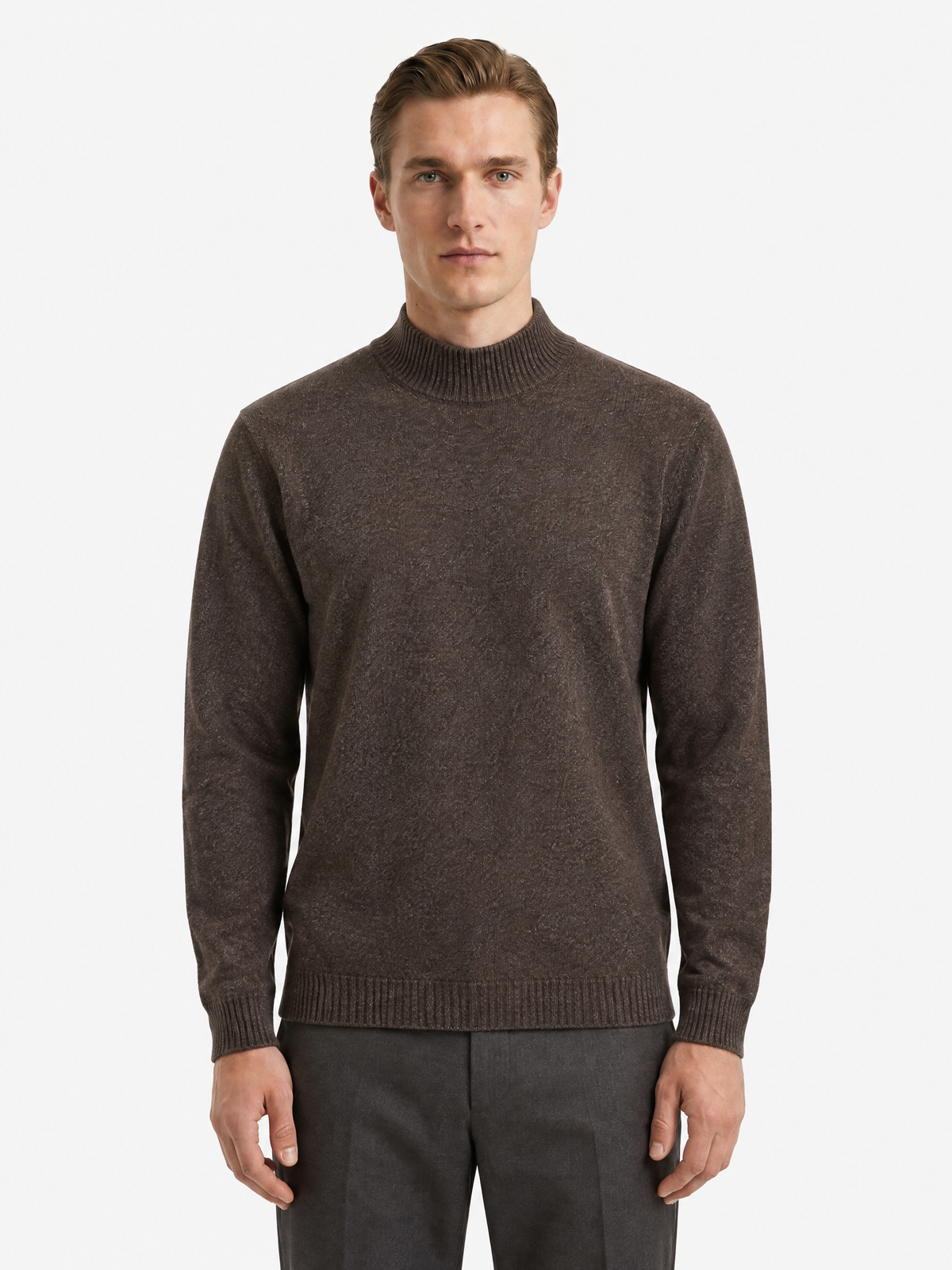Essential Ribbed Mock Neck Sweater