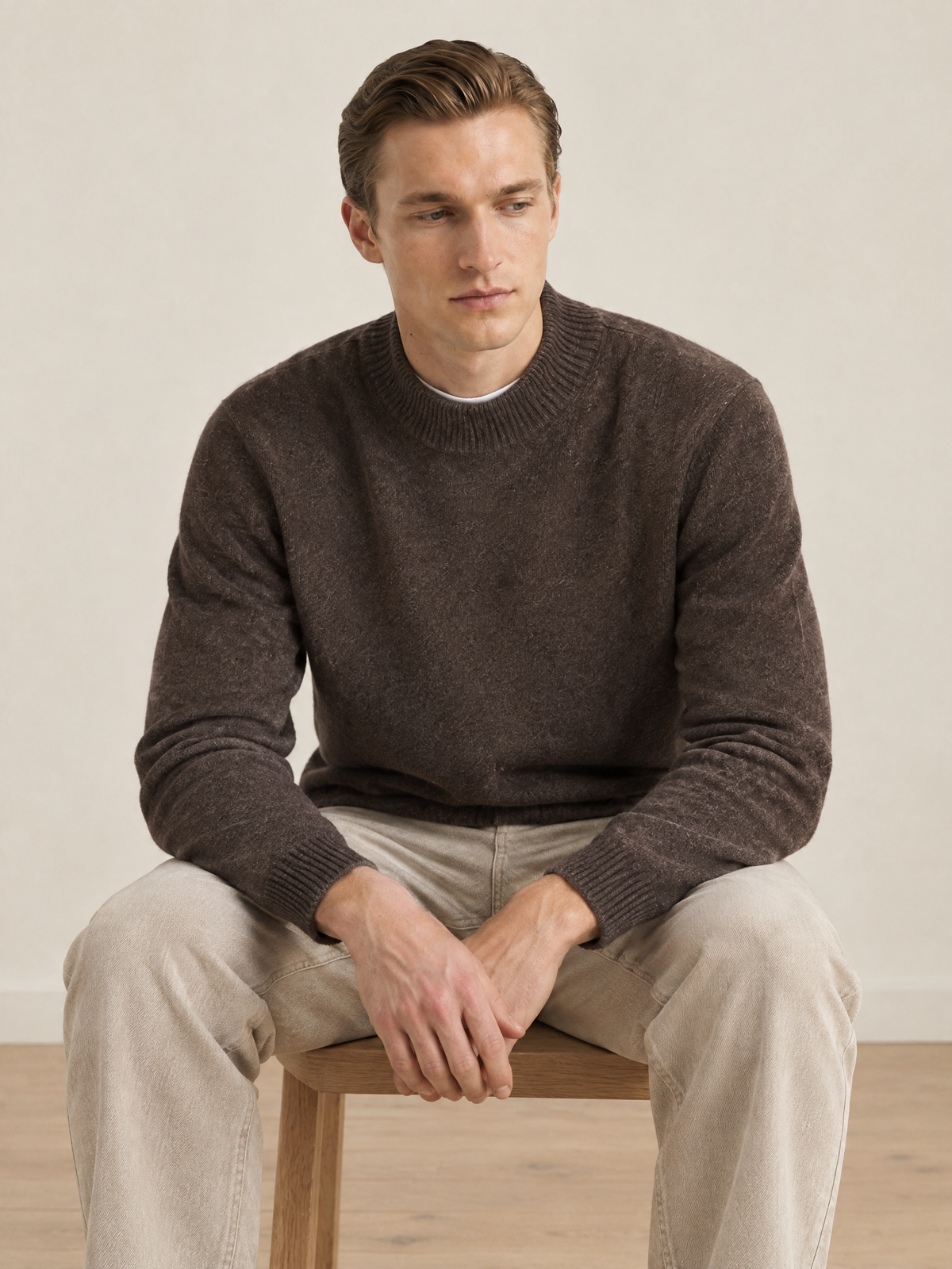Essential Ribbed Mock Neck Sweater