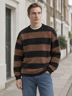 James Striped Knitted Crewneck