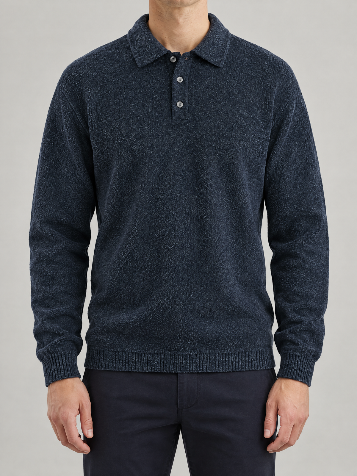 Ashford Relaxed Knit Polo Pullover