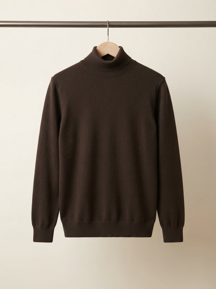 Sophisticated Wool Blend Turtleneck Sweater