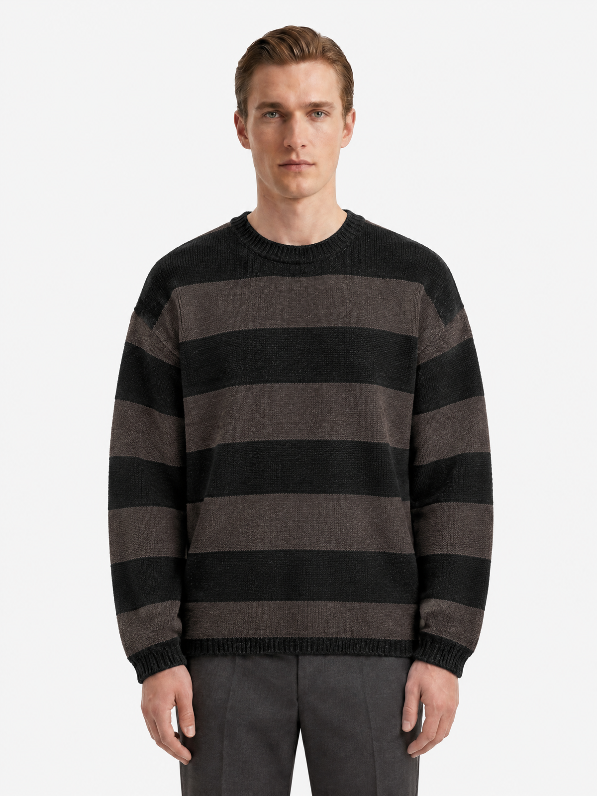 James Striped Knitted Crewneck