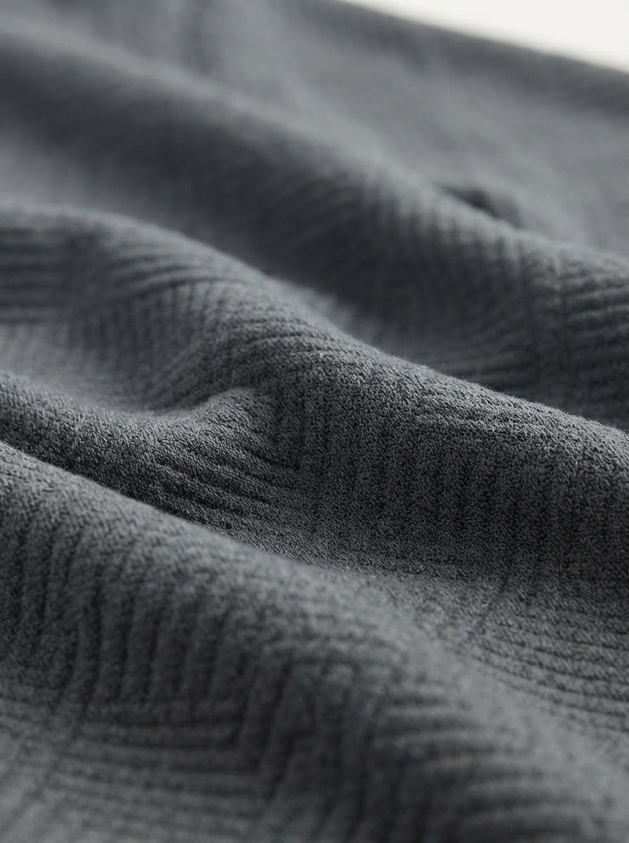 Cardigan Ribbed Texture Zipper Men
