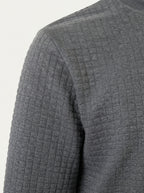Jacquard Plaid Long Sleeve Pullover Sweater