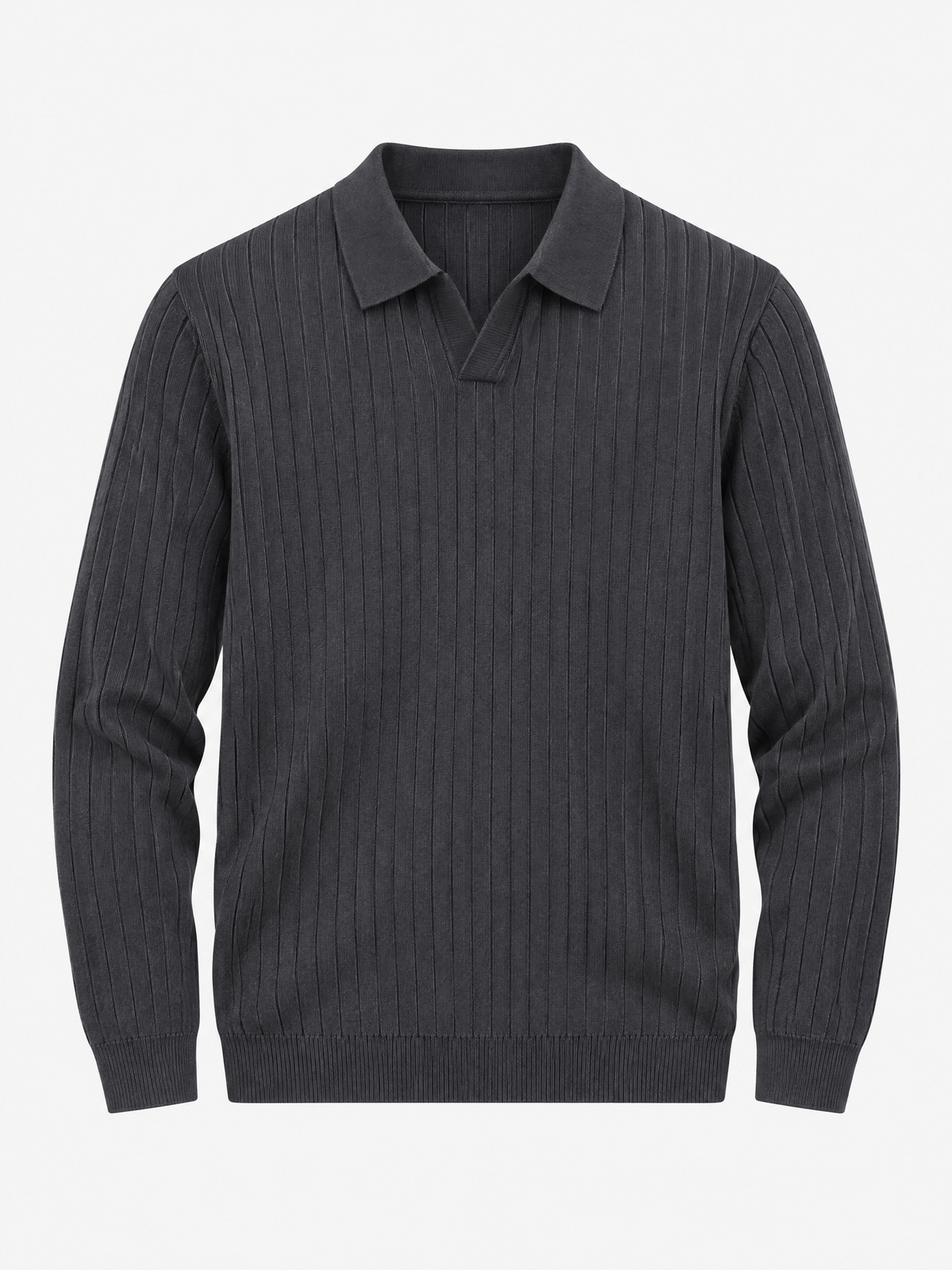 Enzo Ribbed Polo Sweater