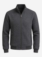 Waffle Texture Stand Collar Jacket