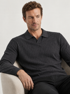 Enzo Ribbed Polo Sweater