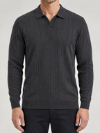 Enzo Ribbed Polo Sweater